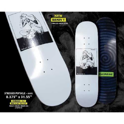 Madness Stressed Popsicle R7 Deck White - 8,375" x 31,55",